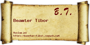 Beamter Tibor névjegykártya
